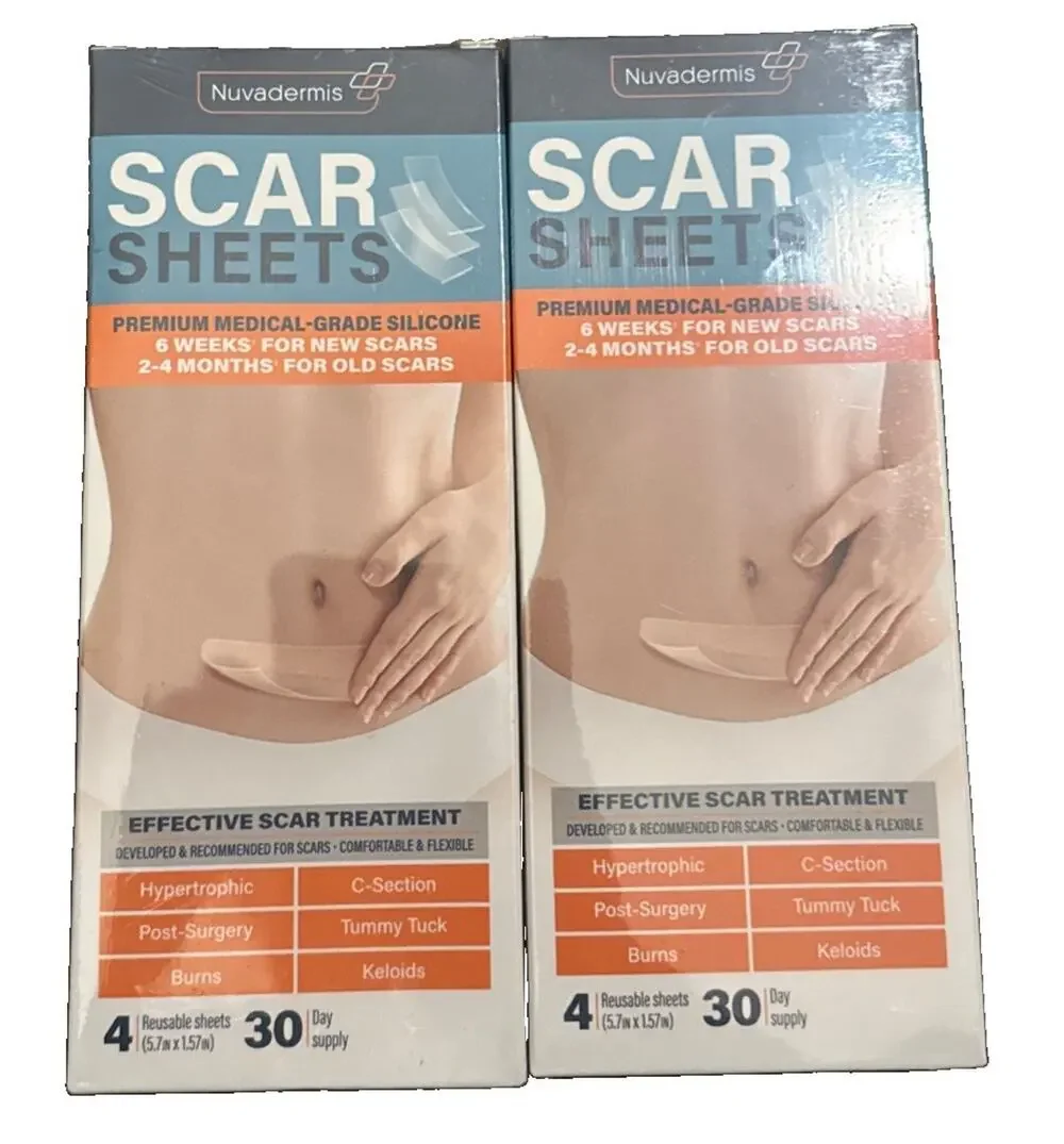 2 - NUVADERMIS Silicone Scar Sheets. 5.7